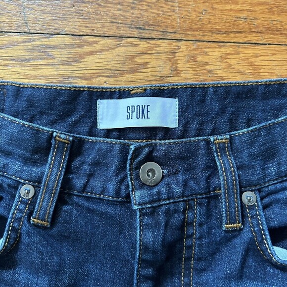 SPOKE Build C Men's‎ 32 X 33 Dark Wash Denim Straight Leg Jeans - Picture 3 of 7